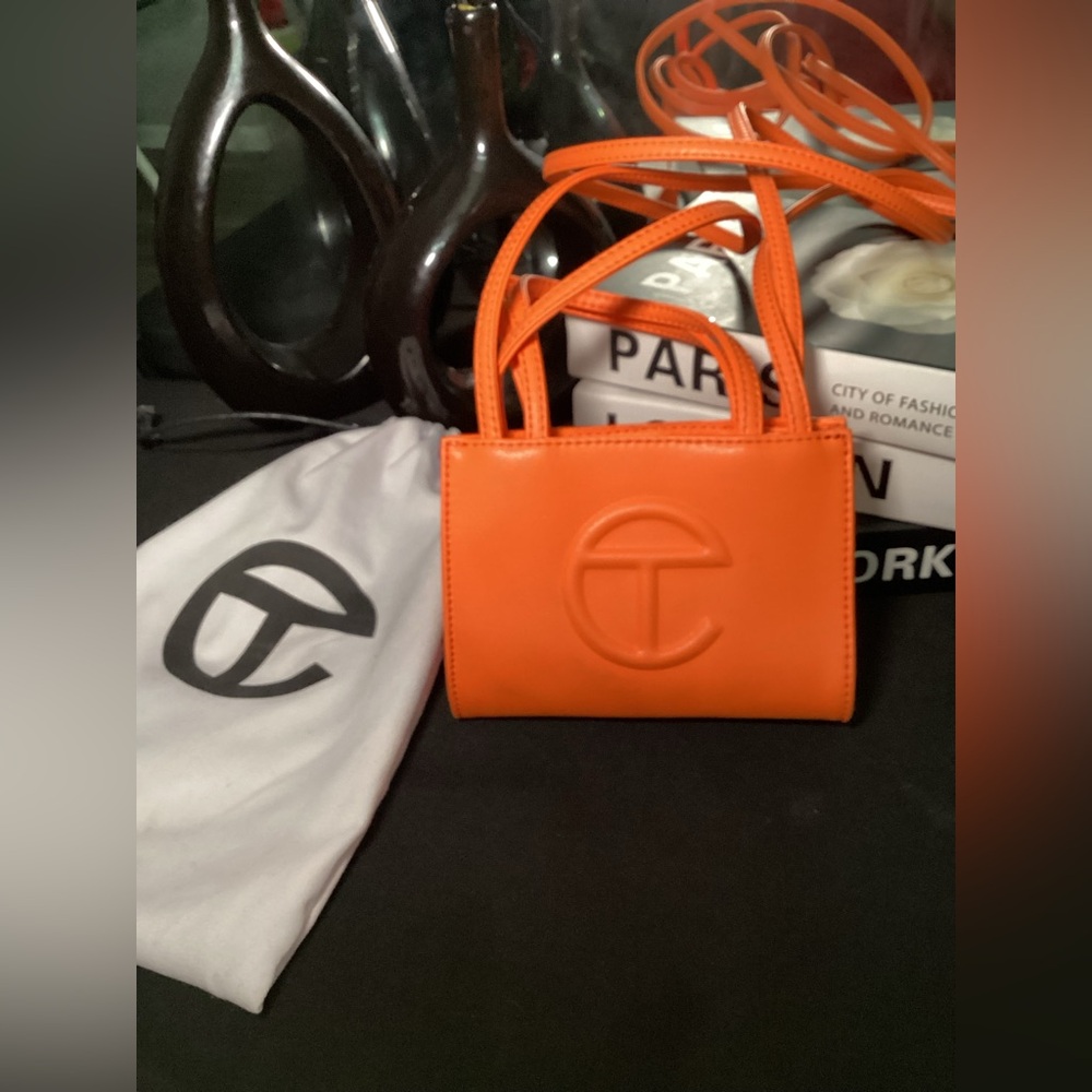 New In Dust bag Orange Small Telfar Shopper bag